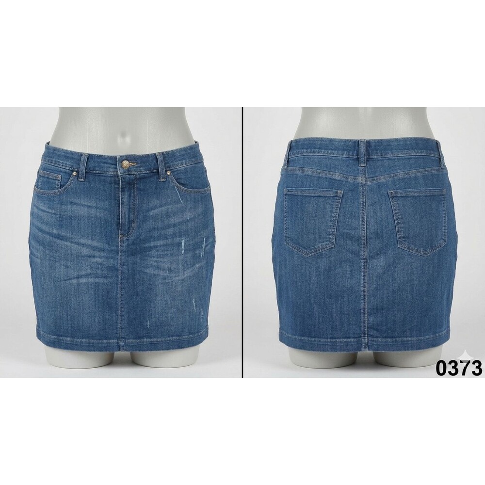 Croft & Barrow Women's Denim Skort Jean Skirt w/ Built-in Shorts – Sz 16 - 0373